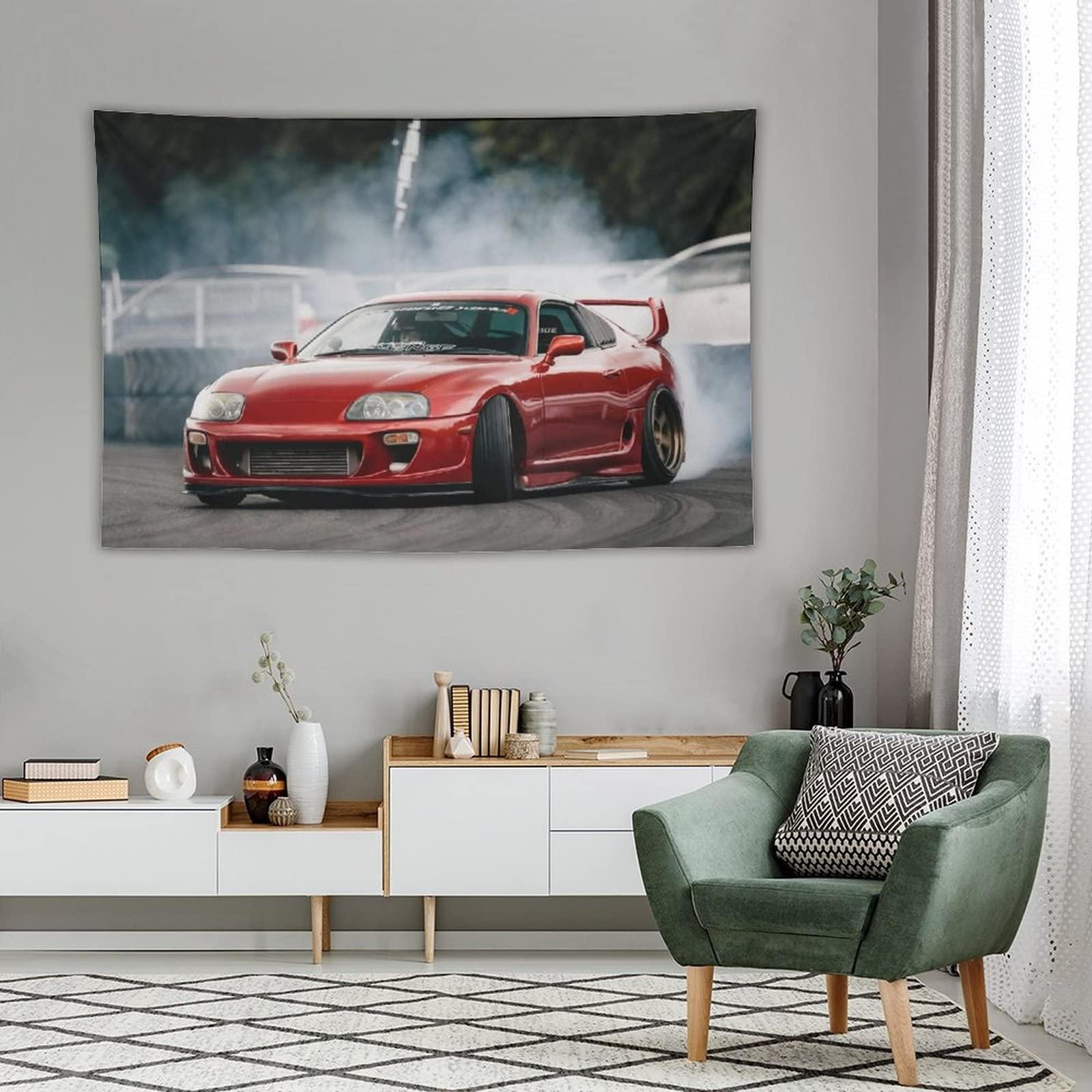 Amazon.co.jp: QLAZO Gr 日本のJDM ドリフトカー 赤いレース リアルな