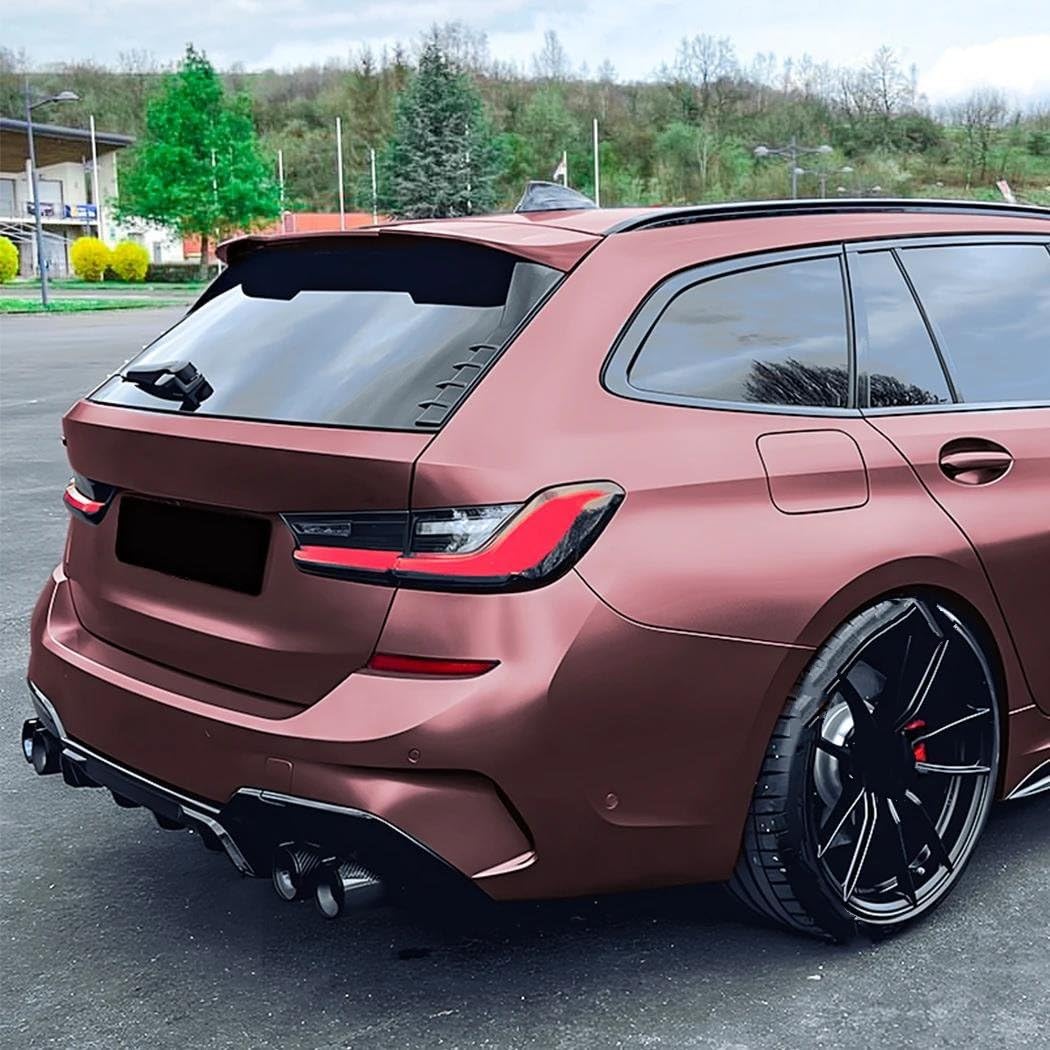 Laterale Lunotto Posteriore Ala Trim Per Serie 3 Per G21 Touring 2019-2024 Adesivi Per Copertura Ala Laterale Bagagliaio Tuning 2 Pezzi ABS Lunotto Posteriore Spoiler(Carbon Look)