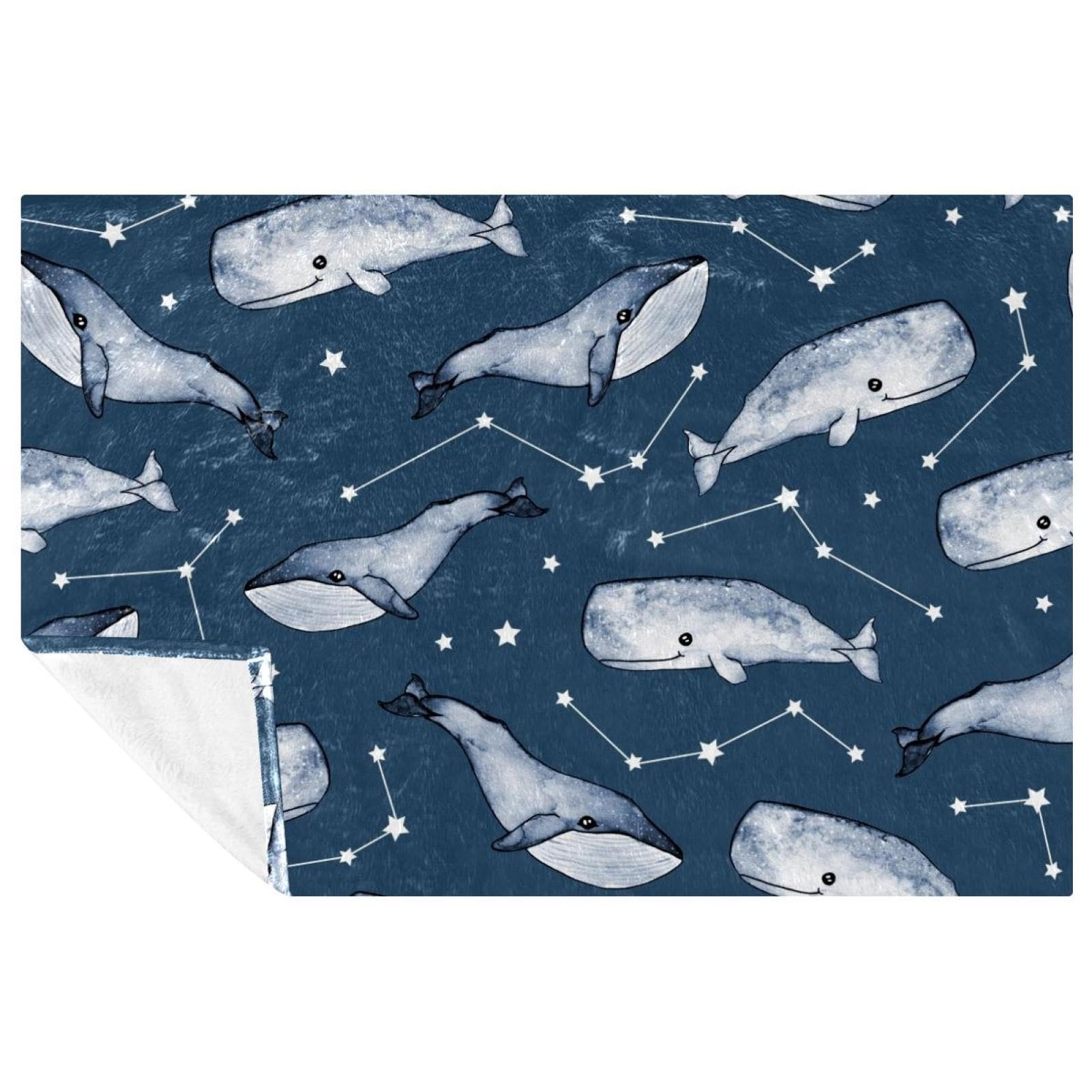 Couverture douce baleines pour des moments de tendresse sur le canapé