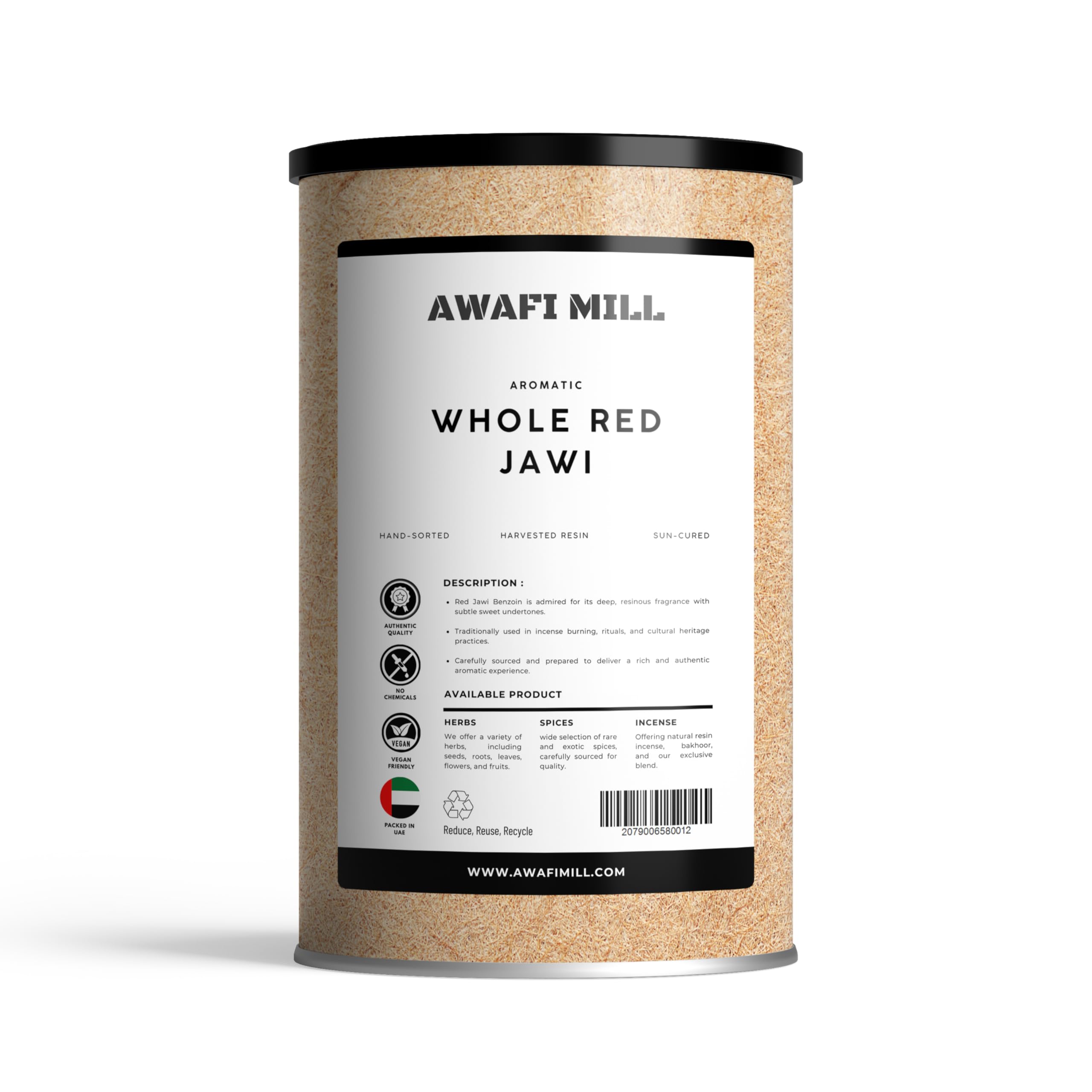 AWAFI MILL Red Jawi (Benzoin) Incense Resin | Luban Jawi “Red Gum Benjamin” from Styrax spp. | Sweet Vanilla-Balsamic, Resinous Aroma | For Charcoal & Bakhoor Burners - 250 g | 9 Oz