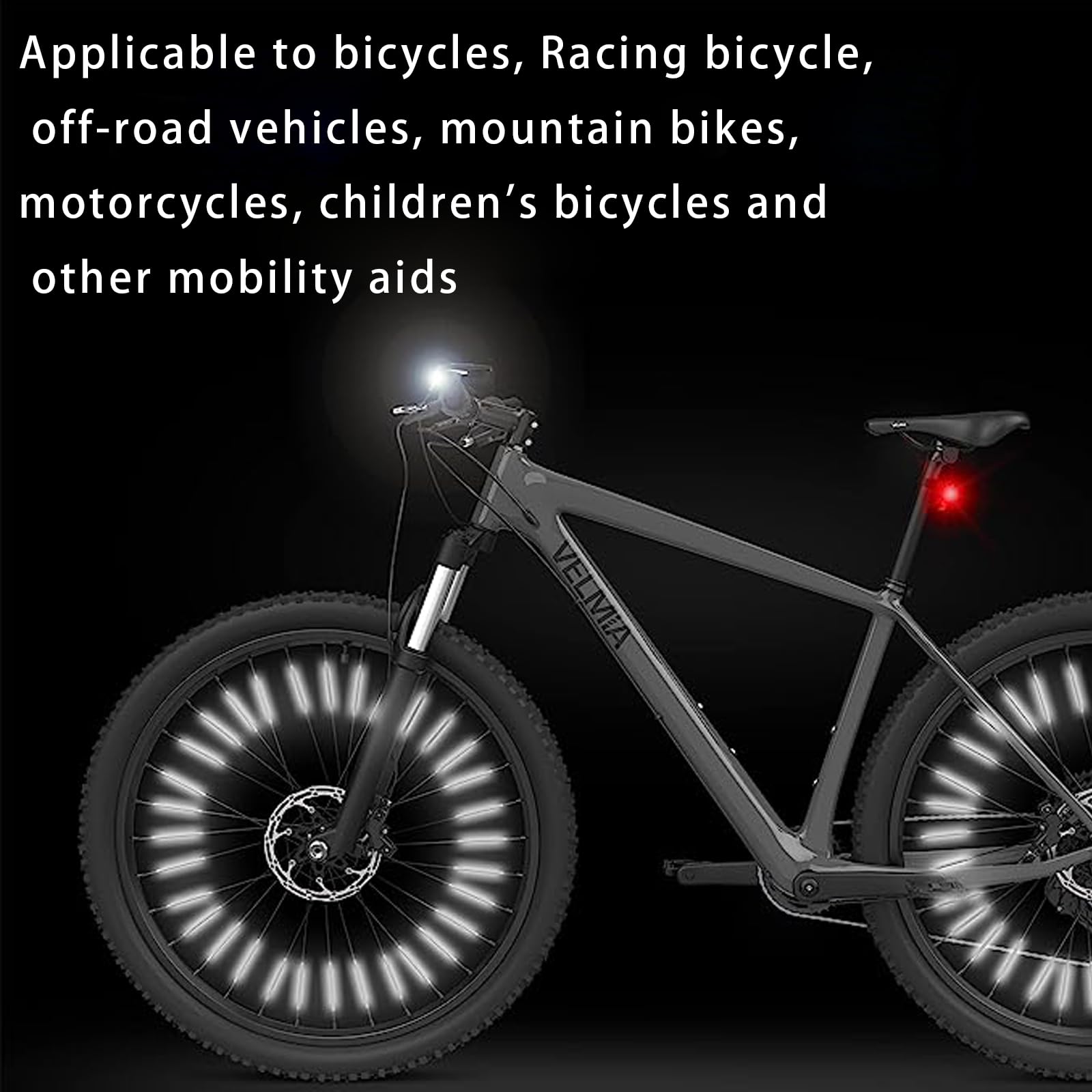 72 Réflecteurs De Rayons De Vélo – ABS + 3M, Visibilité 360° Jusqu'à 300 M – S'adaptent à Tous Les Rayons Ronds, Clip Faciles