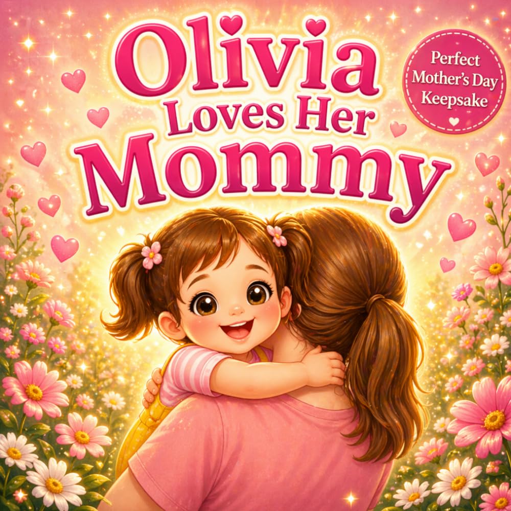 Olivia Loves Her Mommy: A Sweet and Heartfelt Story About a Girl and Her Mom (Three Hearts Personalized Baby Books (Olivia))