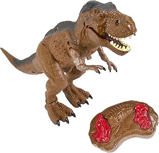 Remote Control Dinosaur Toys - Contixo DB1 Walking Robot Dinosaur with Light-Up Eyes & Roaring Effect, 2.4GHz Simulation RC Tyrannosaurus Dinosaur Toys for Boys Girls Kids 3-8 Years Old