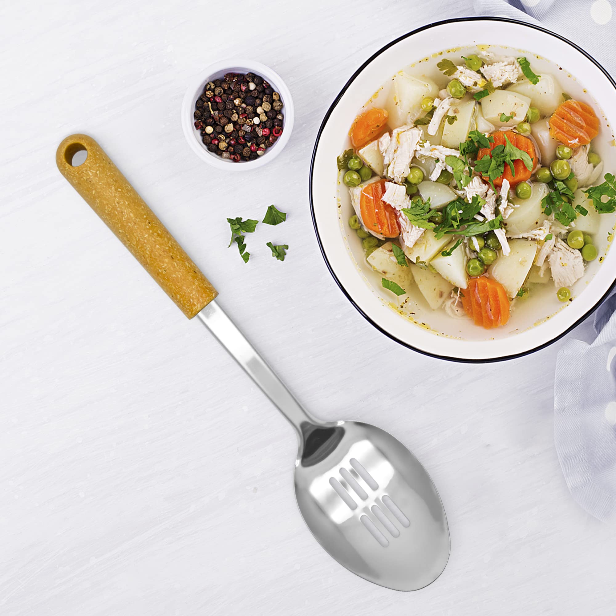 Fackelmann 686087 Slotted Spoon, Stainless Steel