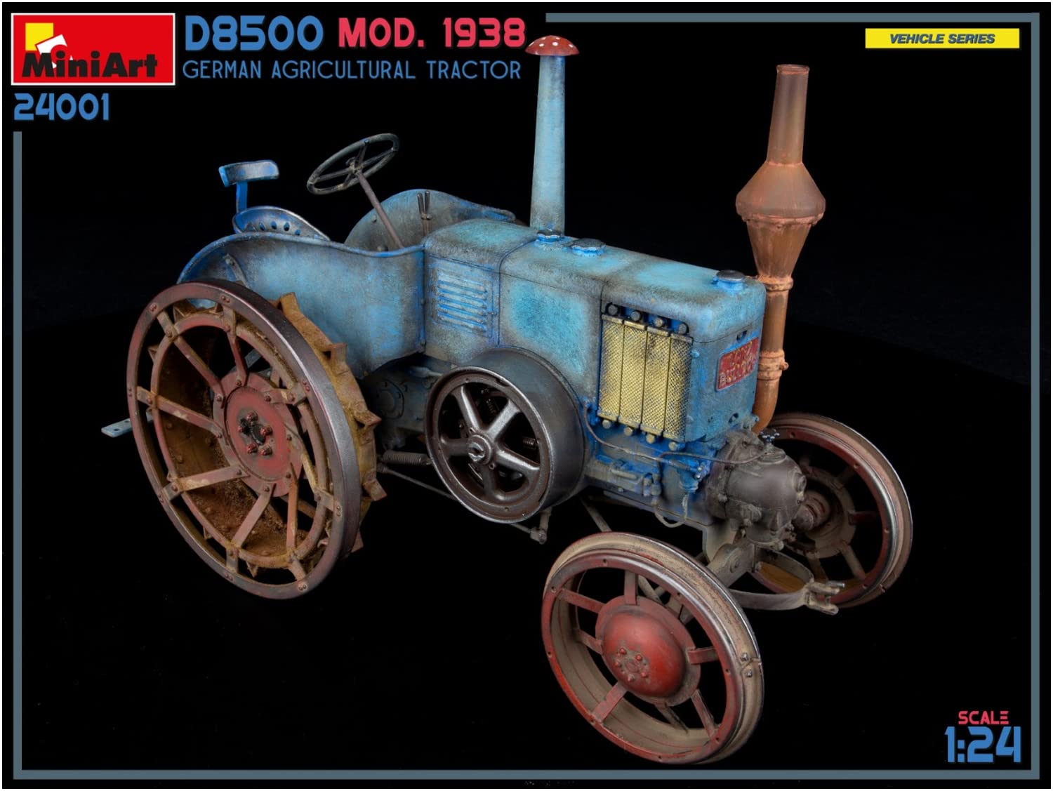 MiniArt 24001 1:24 DT. Tracteur agricole D8500 Mod. 1938- Reproduction fidèle, modélisme, kit Plastique, Bricolage, Hobby, Collage, kit modèle réduit, Assembler, Non Peint