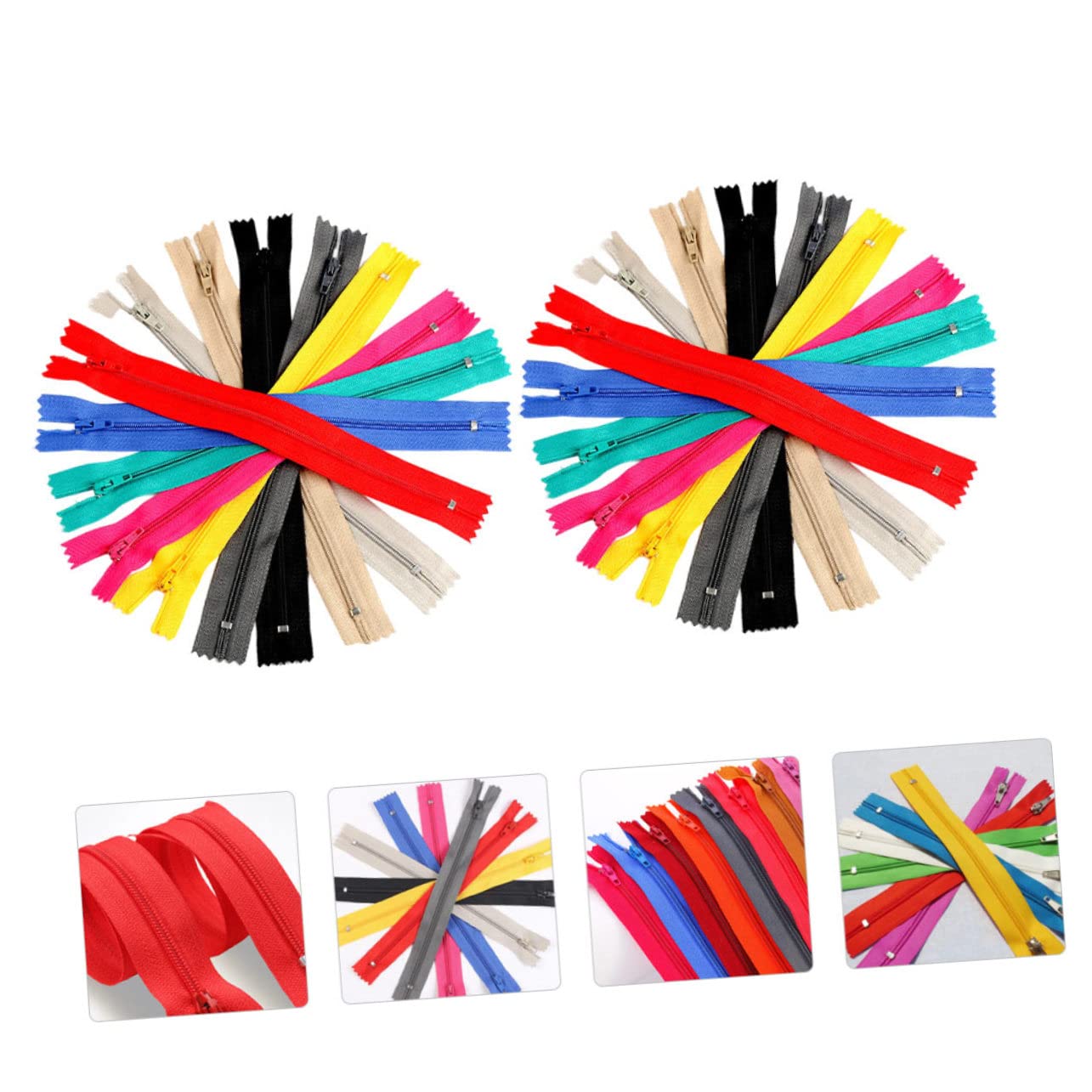 HOMSFOU 100pezzi Cerniere in Nylon Cerniere Colorate Per Vestiti Fai Da Te Strumenti Per Cucire Su Misura Materiale Ausiliario Per Colori Misti