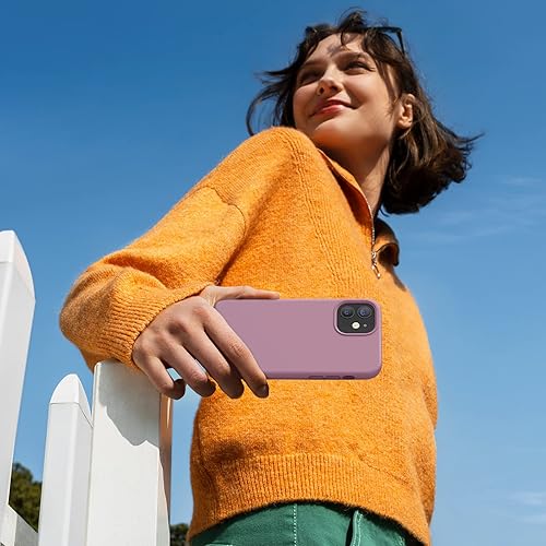 Miniatura 1015 de Miracase - Funda diseñada para iPhone 11 con protector de pantalla, funda de goma de silicona líquida, protección total contra caídas y a prueba