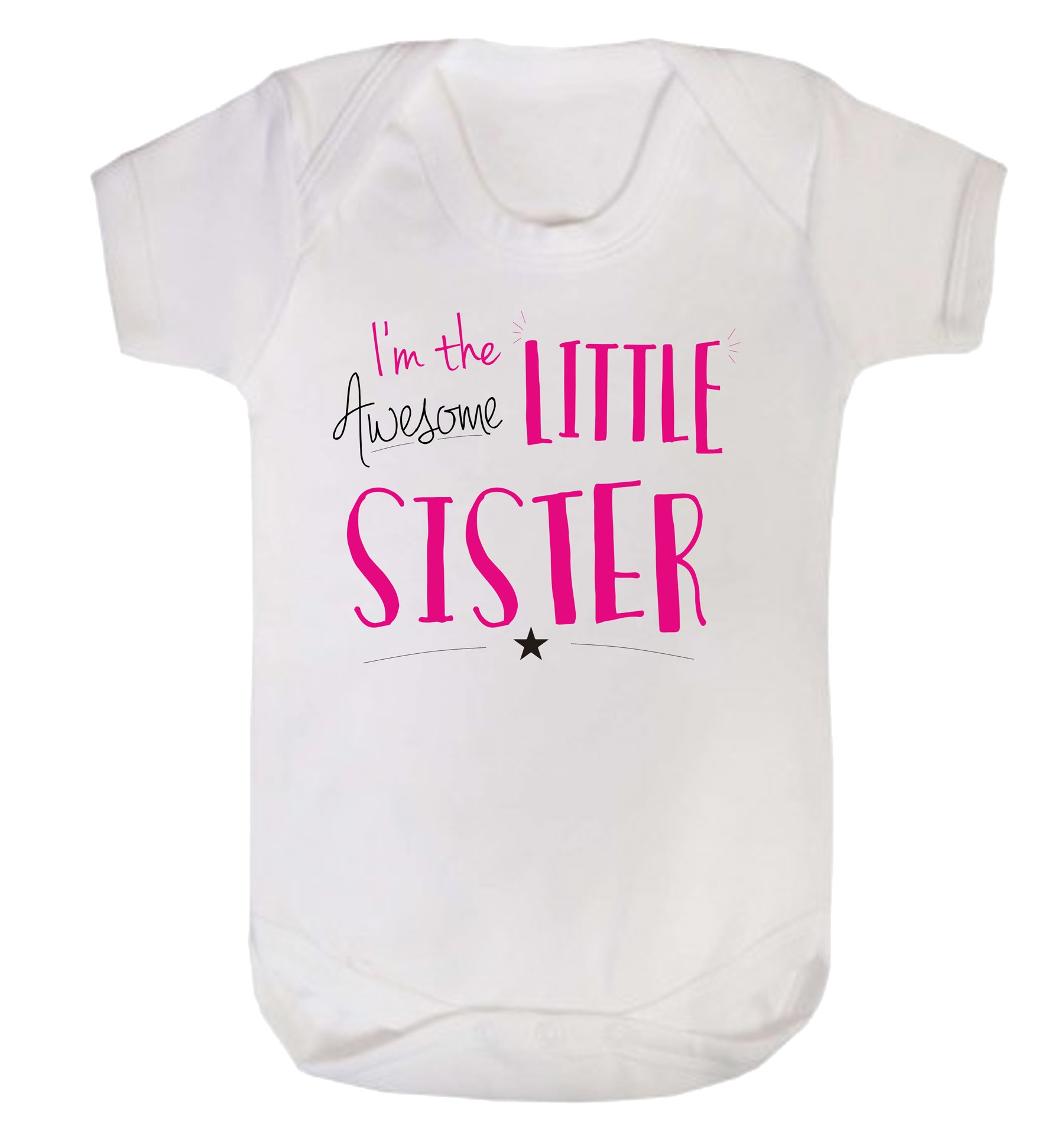 Reality Glitch White Awesome Little Sister Babygrow
