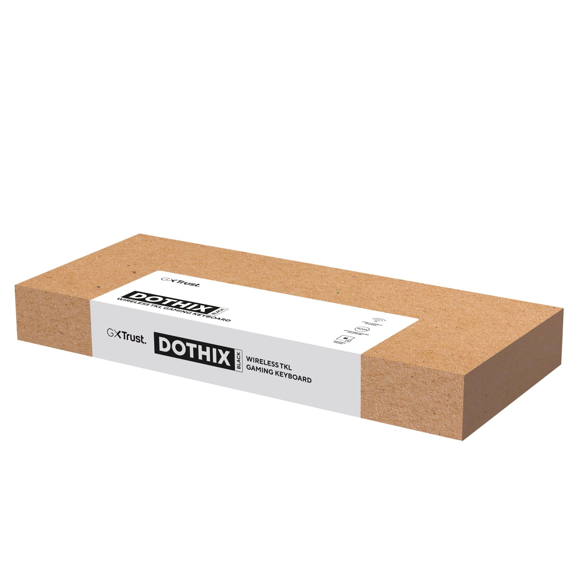 GXTrust Dothix Clavier sans Fil TKL 80%, Layout AZERTY Français, Noir | Éclairage RGB LED, Clavier Gamer Rechargeable 2.4GHz, Batterie 420 Heures pour Windows, Mac, PC, Ordinateur