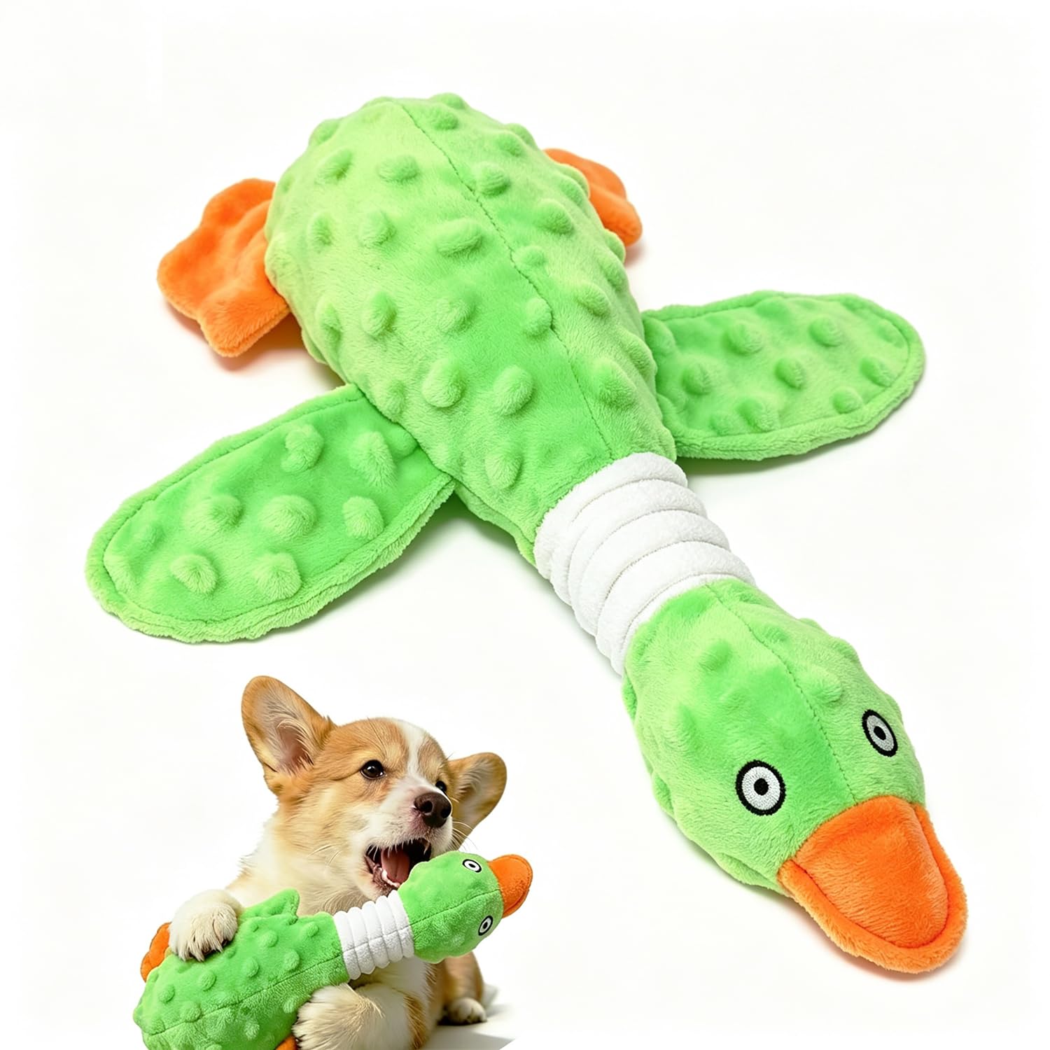 Jouet indestructible pour chien résistant en peluche renforcée pour grand mâcheur