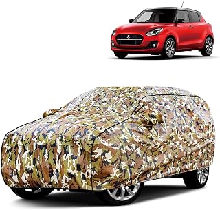 VOICO Waterproof Car Body Cover for Maruti Swift VXI - Dust & UV Proof with Mirror Pocket and Soft Cotton Lining (Bottom E... Price In India