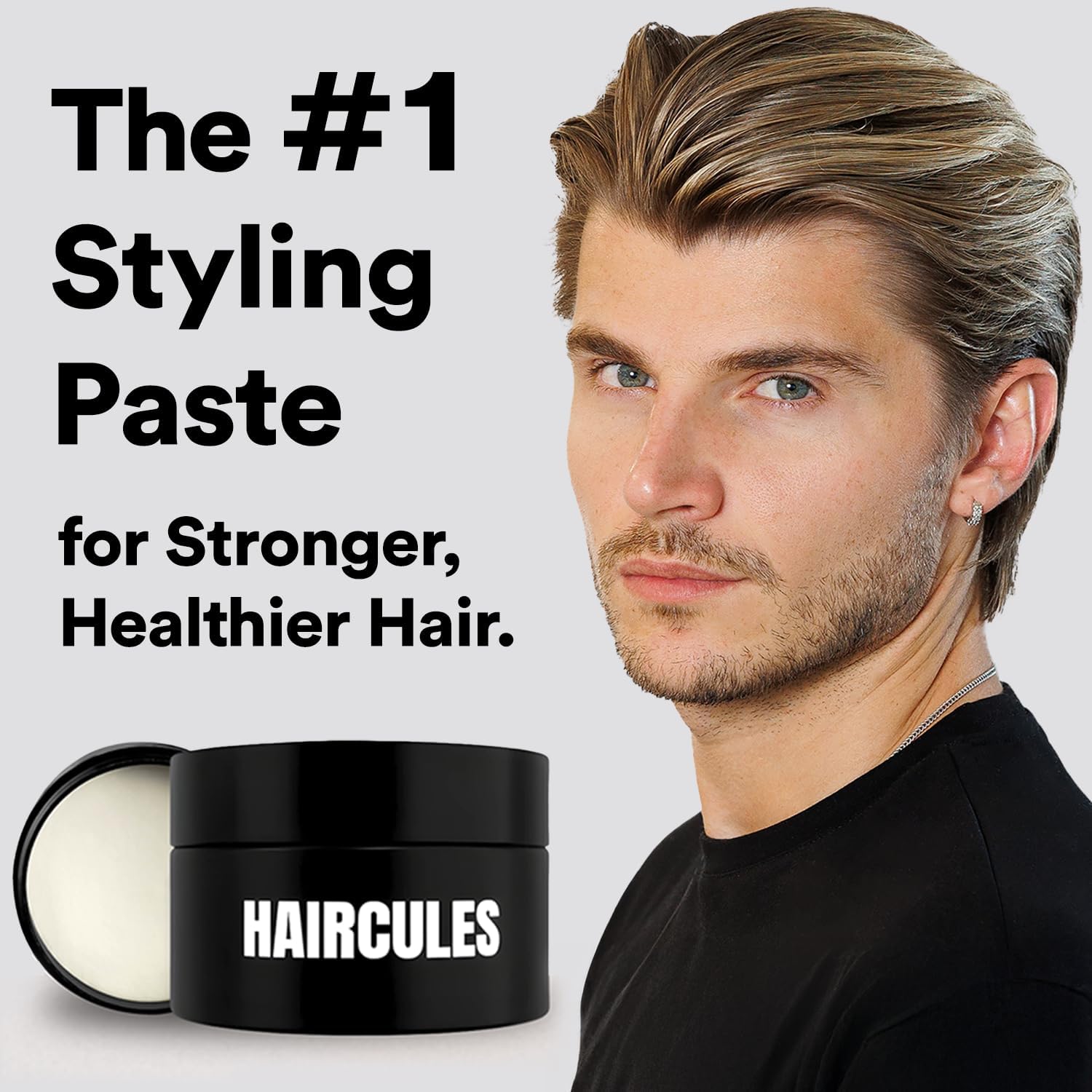 Matte Hair Paste – Starker Halt, Kein Glanz, Lang anhaltende Definition & Textur, Nicht fettende Styling-Paste für Männer, Keine Schuppen, Für alle Haartypen geeignet, Hält das Haar gesund