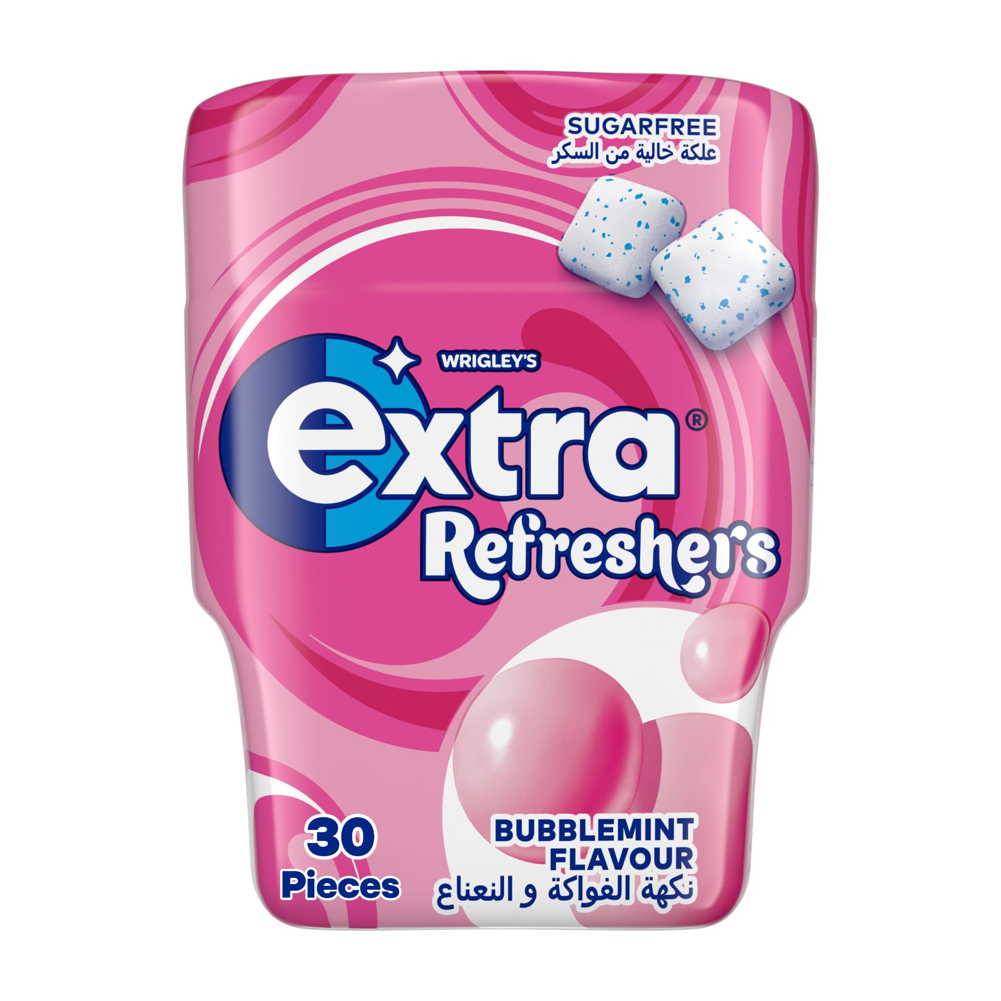 Gum Refreshers Bubblemint, Sugar Free Chewing Gum 30 Pieces, Get Fresh on the Go, and Ready for Every Opportunity