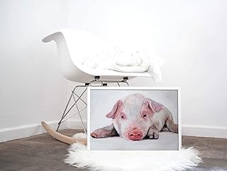 Oink Oink Pig Print Painting Artist Wall Art Rustic Morena Artina