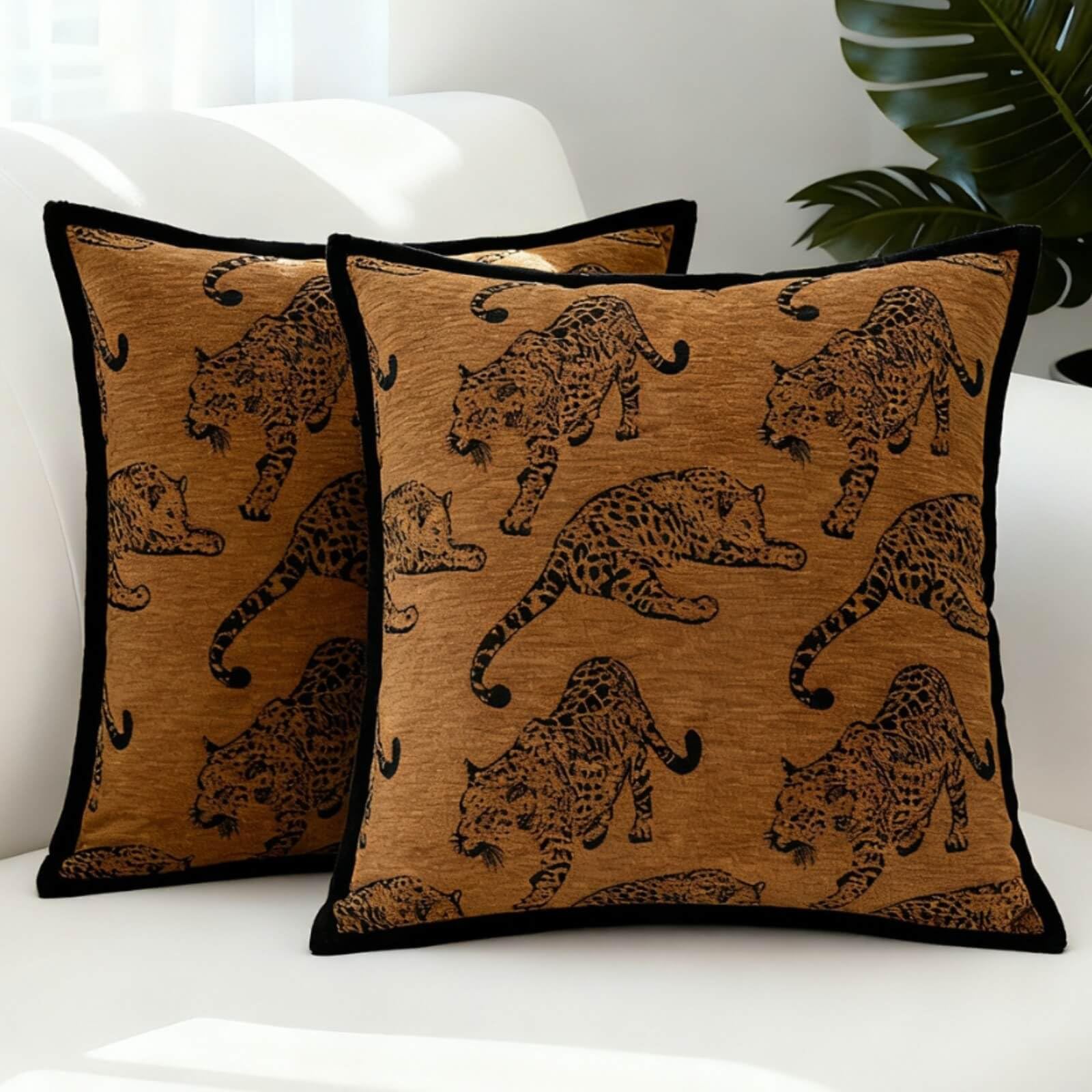 Mantle & Mason Leopard Throw Pillow Covers