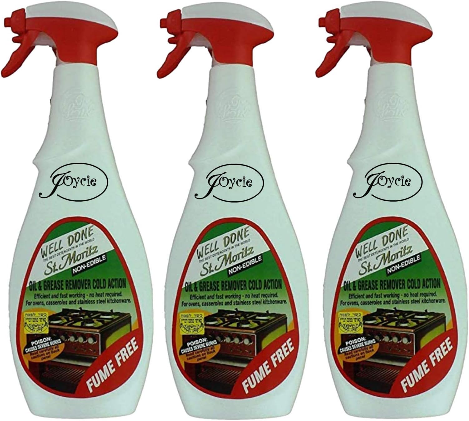 WELL DONE ST. MORITZ Oil & Grease Remover Cold Action Kosher For Passover 27 Oz (Pack of 3)