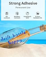 Vista 4 de Vinilo permanente blanco – 15 hojas de vinilo adhesivo blanco brillante de 12 x 11.8 pulgadas, hojas adhesivas permanentes blancas para decoración