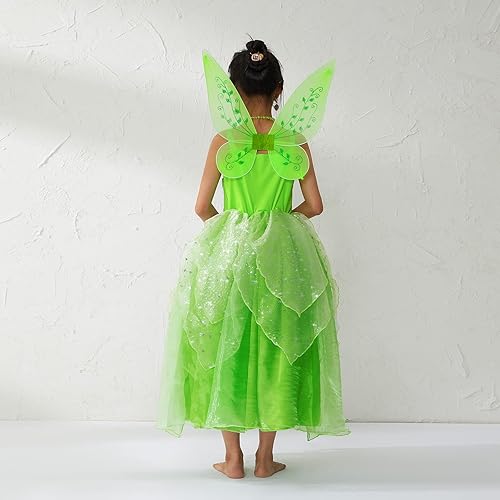 Miniatura 3 de Vestidos de princesa para niñas, disfraz de hada con disfraz de hada de princesa, disfraces de Halloween para niñas con alas de hadas