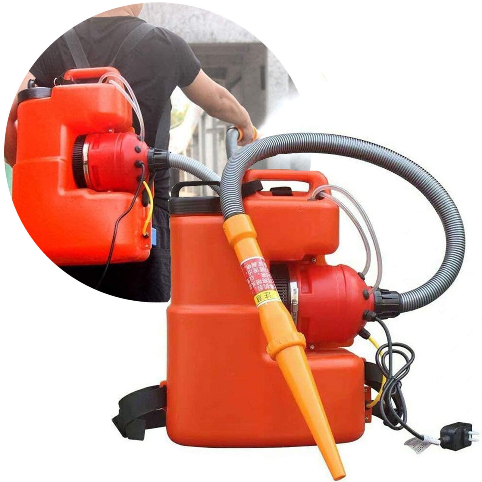 Nebulizzatore Elettrico per Sanificazione Ulv, Macchina Portatile del Nebulizzatore 1200W per la Casa, Spruzzatore del Disinfettante per I Luoghi Pubblici/Giardino/Industriale - 20L