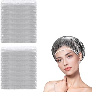 Geyoga 200 Pcs Hair Nets for Spray Tanning Women Disposable Hair Nets Bouffant Caps Spray Tan Essentials for Salons Home Use Food Service Workers Labs Hospital
