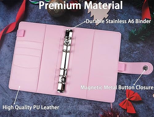 Miniatura 4 de A6 Binder Kpop Photocard Album with 40 Pack 240 Pockets 2.2x3.5 Photo Sleeve Refill Pages, Kpop Photocard PU Leather Holder Book Sleeves, A6 Binder