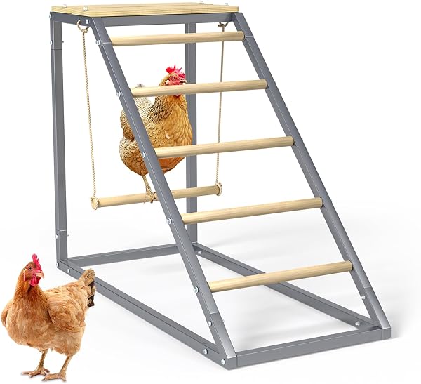 BESBLEE Chicken Coop Roosting Perch Essentials:Perfect for Backyard Poultry Farm Roost Toys for Chickens