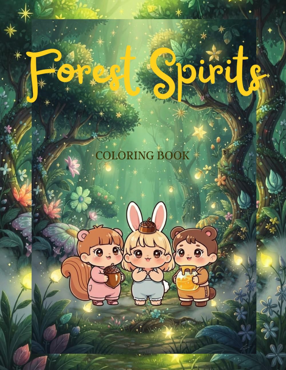 Forest Spirits: Coloring book (Rainbow Joy Books)