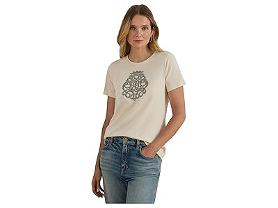 Lauren Ralph Lauren Beaded-Crest Cotton Jersey T-Shirts Women