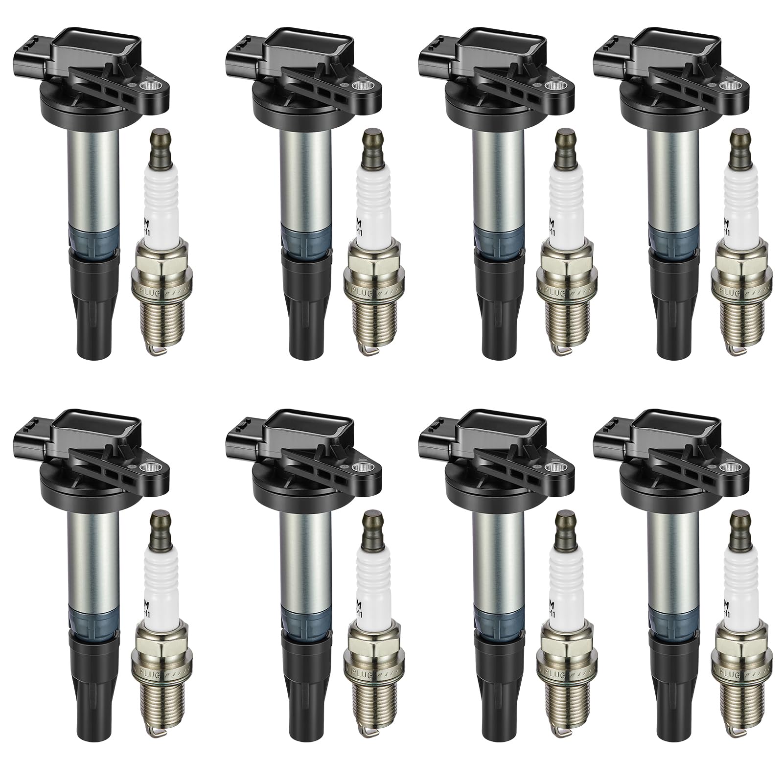 BDFHYK Ignition Coil UF519 and Spark Plug BKR5EGP for Land Rover LR3