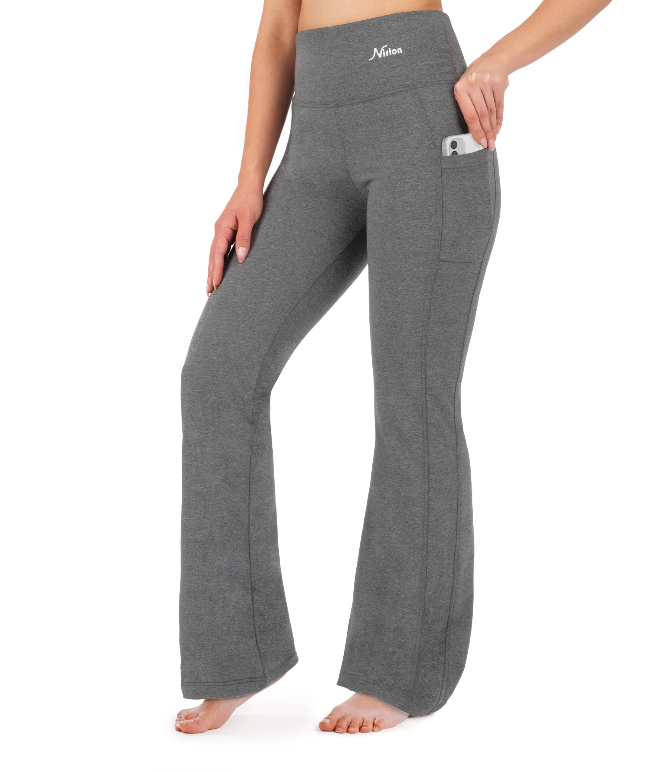 Nirlon Women's Bootcut Yoga Pants with Pockets