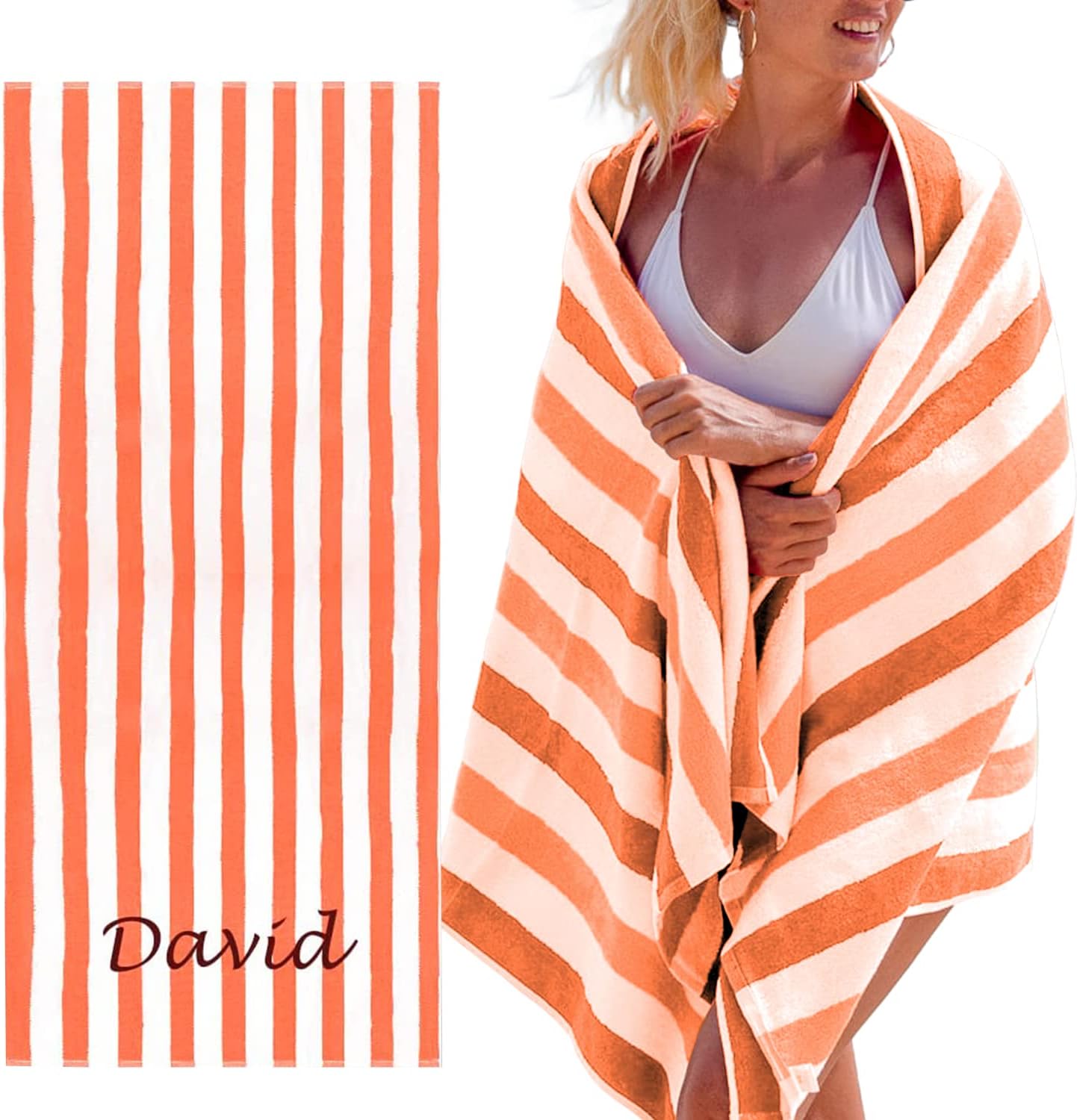 Personalized Beach Towels for Adults Custom Pool Towels with Name 100 Cotton