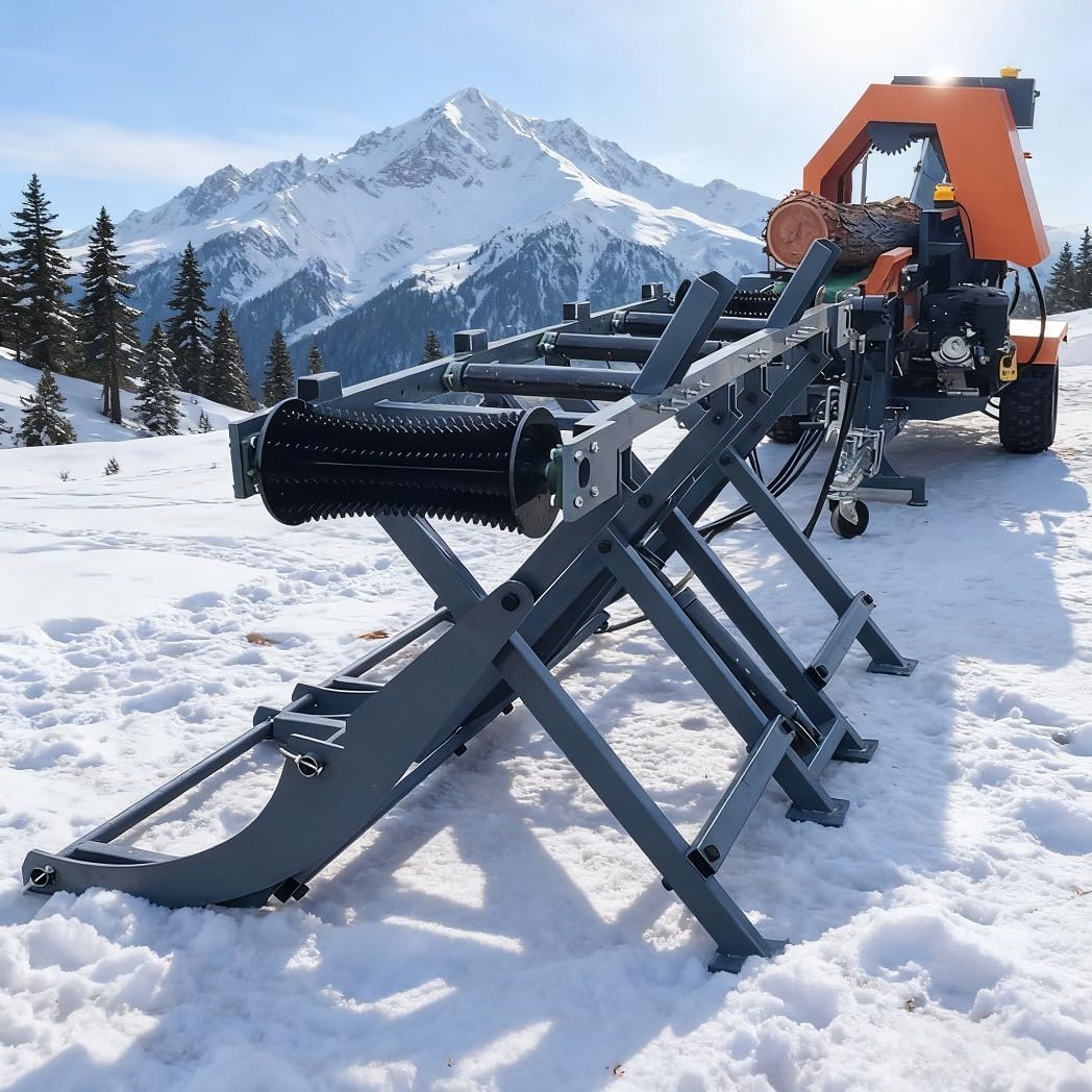 20-Ton Hydraulic Log Splitter with Vertical and Horizontal Work Modes, Heavy Steel Beam and Large Log Capacity for Firewood Processing in Farms, Cabins and Outdoor Work Areas