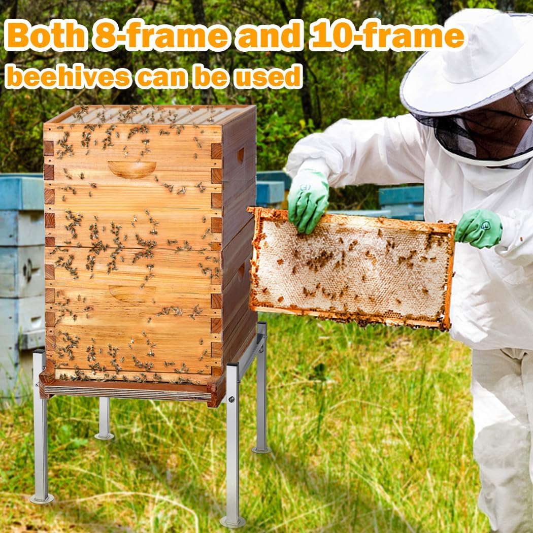 Honey Lake Metal Bee Hive Stand for 8/10 Frame Beehive Box, Fixed-Height Beehive Stand with Round Base, Easy to Assemble (2 Pack) - Image 6