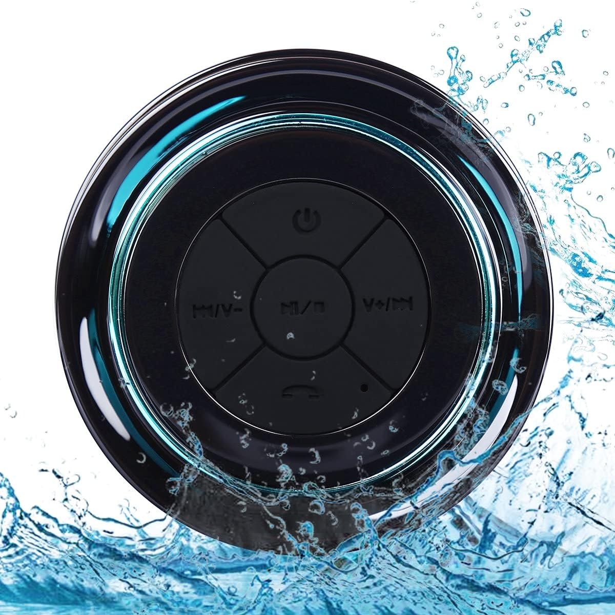 Guzack Bluetooth 5.0 Shower Speaker, Certified IPX7 Waterproof, Shower Speaker with FM Radio, 8hrs of Playtime, Suction Cup Hands-Free Speaker, Pair All Bluetooth Devices-Phones/Tablets/Computer/Radio