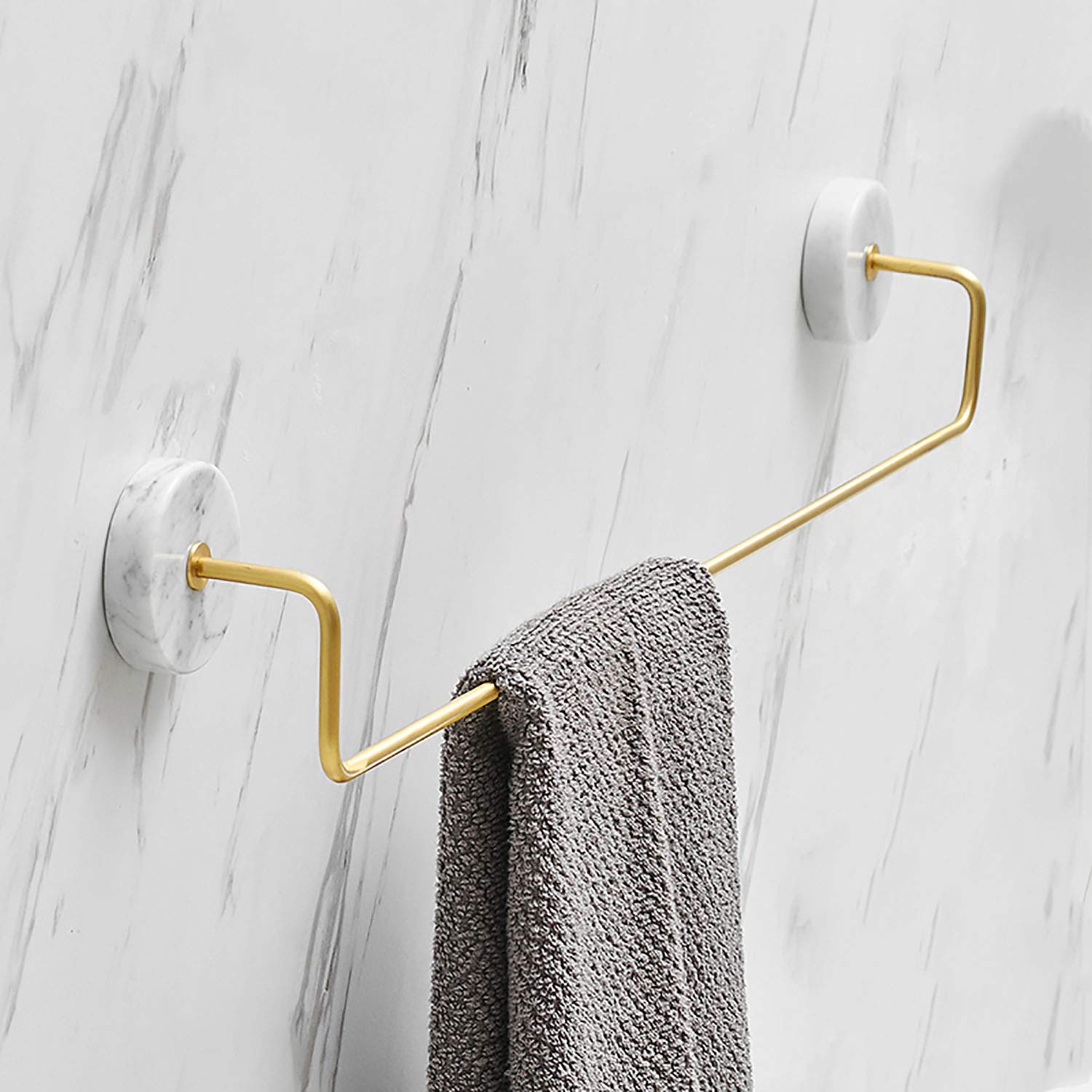 LYGXWJFC Toallero montado en la Pared para baño de hogar/Hotel de 60 cm para Cocina o baño, toallero de Aluminio Negro, toallero montado en la Pared para hogar/Hotel