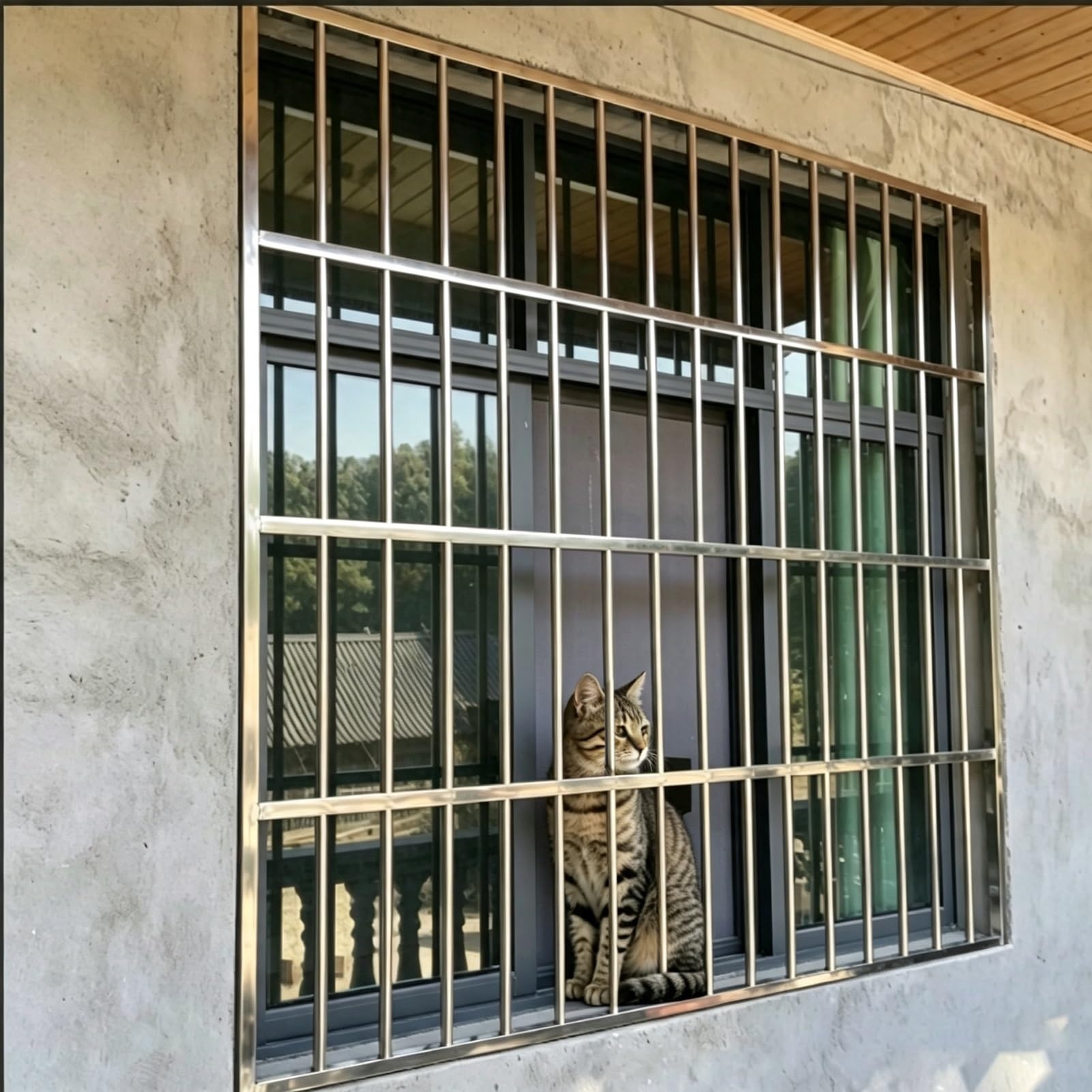 Barreaux de SéCurité Fenetre Grilles de Protection Décoratives pour Fenêtres (Fixation Permanente)