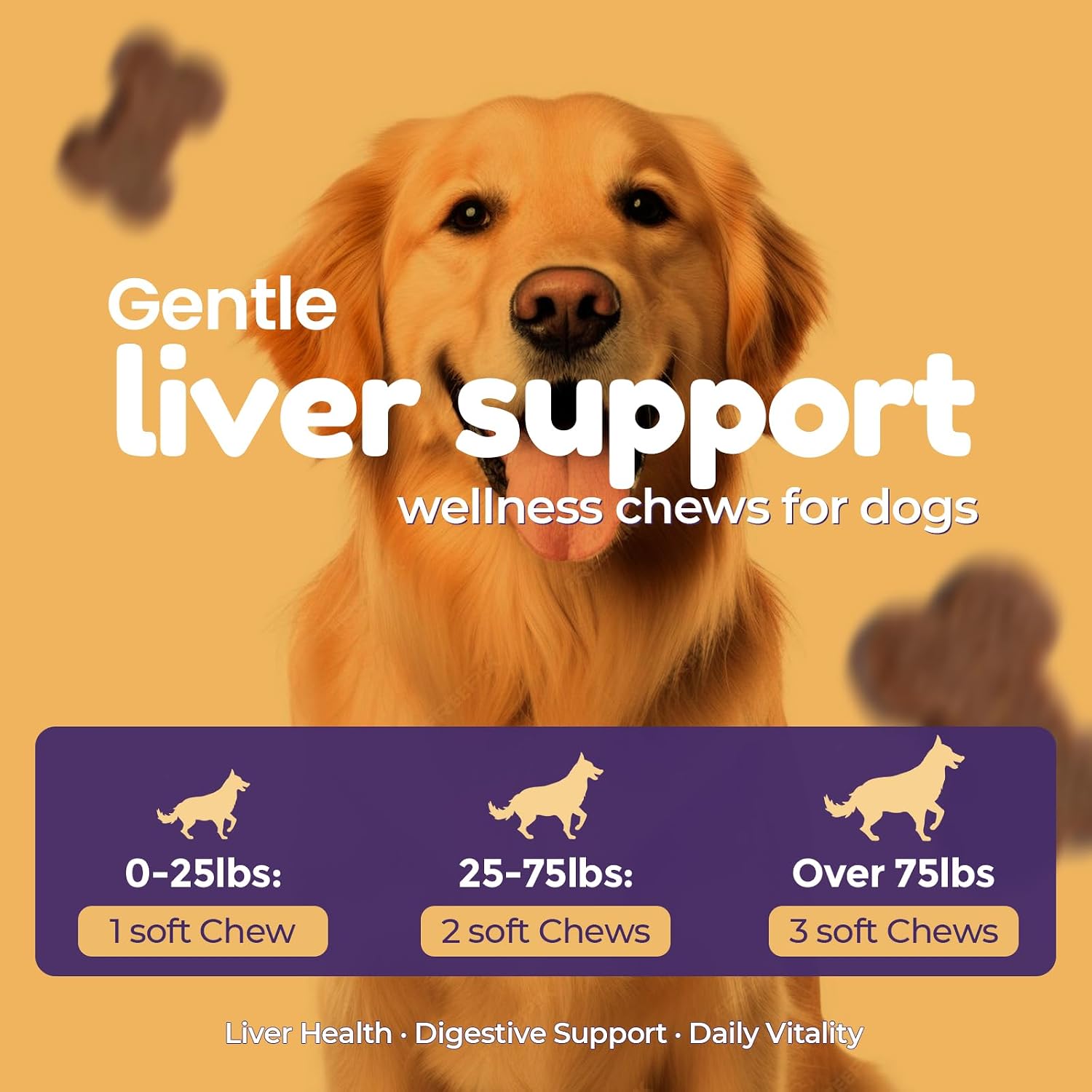 Dog Liver Supplement with Milk Thistle, SAMe & Probiotics, 90 Soft Chews — view 7