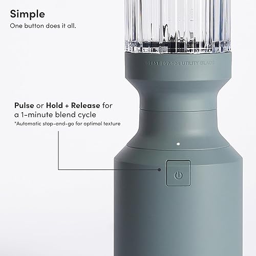 Vista 31 de The Beast Mini Licuadora Mini licuadora de cocina para encimera Mezcla batidos y batidos, aderezos, salsas, salsas Tapa de popote y pajitas