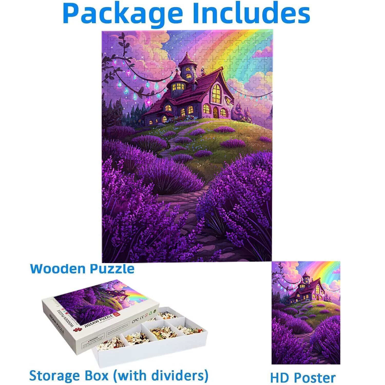 1500 Pezzi di Puzzle, Lavanda1500 Pezzi di Puzzle per Adulti, Regalo di Anniversario, Regalo di Natale, Decorazione Della Casa, Prevenzione Della Degenerazione Cerebrale Negli Anziani v-923