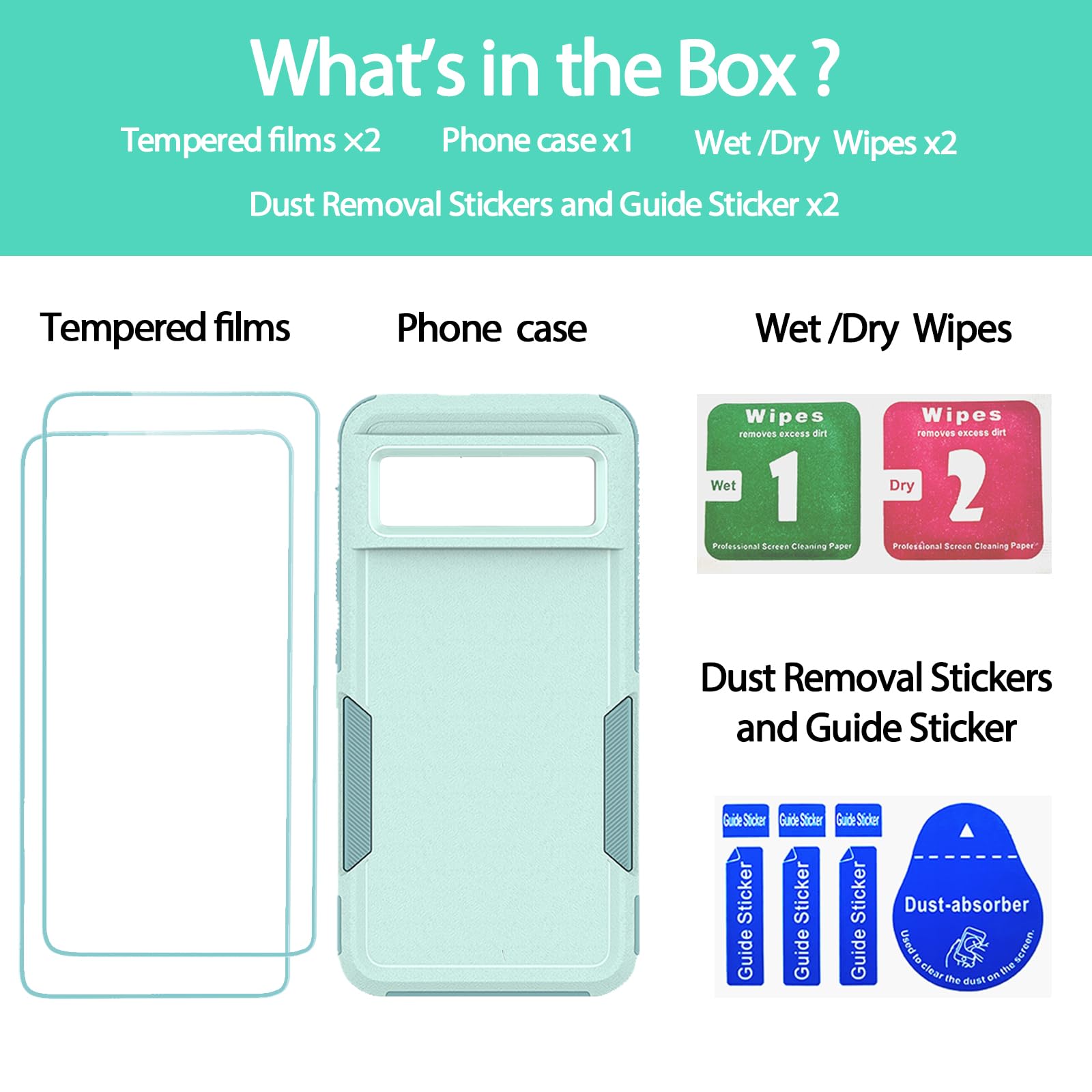 Jeylly for Google Pixel 8 Case with 2PCS HD Screen Protector - Image 3