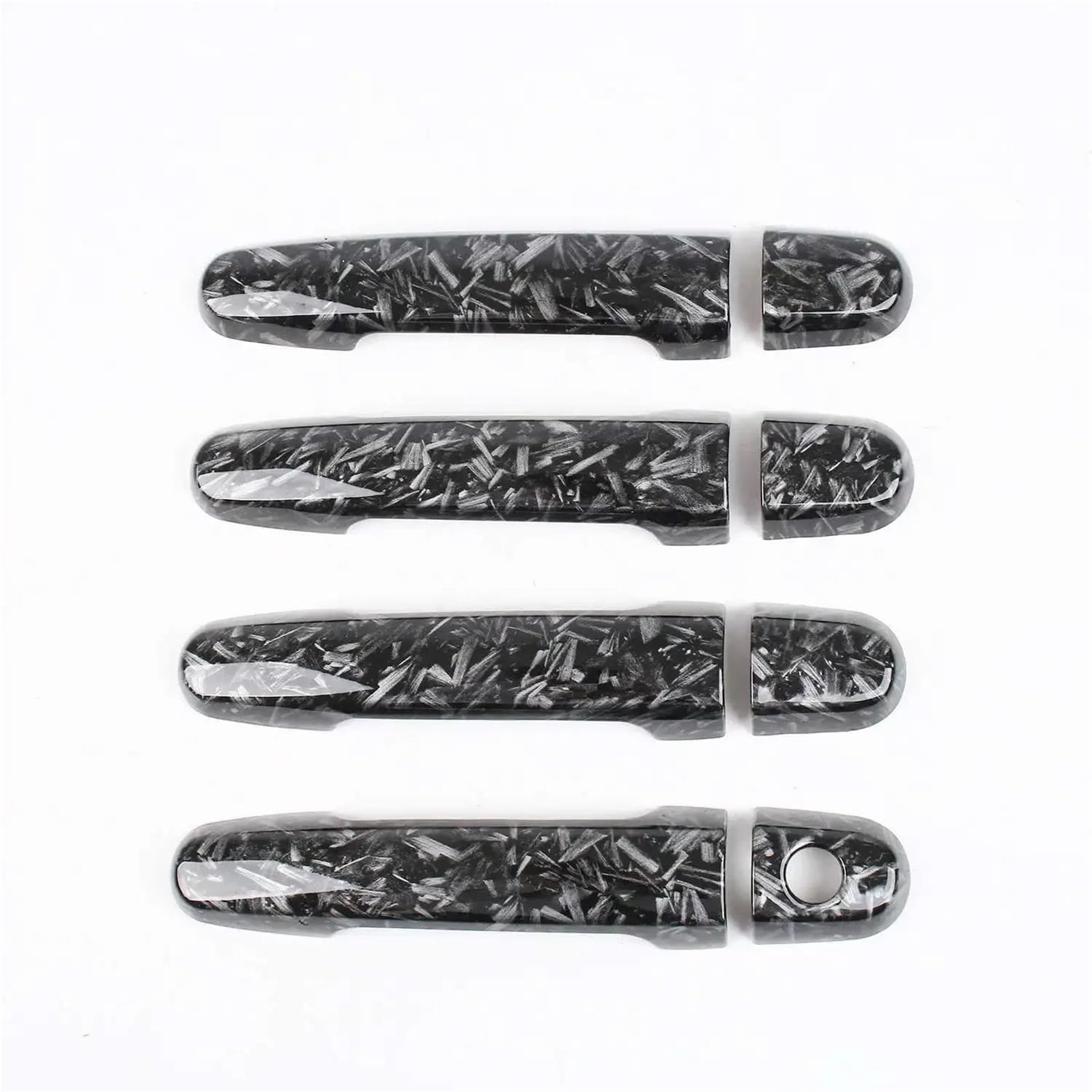 Bayde Forged 1 Keyhole Forged Pattern Carbon Fiber Chrome Car Door Handle Cover Trim Styling Accessories For Fielder 2005-2013 Cover Trim