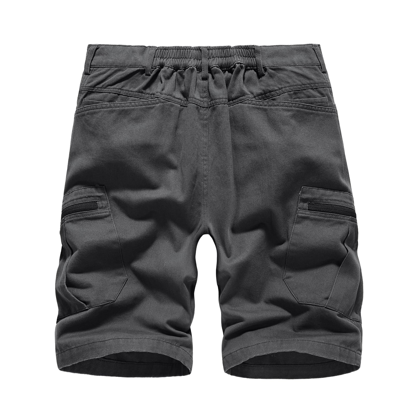 Husmeu Short Bermuda Homme Cargo avec Plusieurs Poches, Short d'été en Coton Camouflage de Taille Élastique