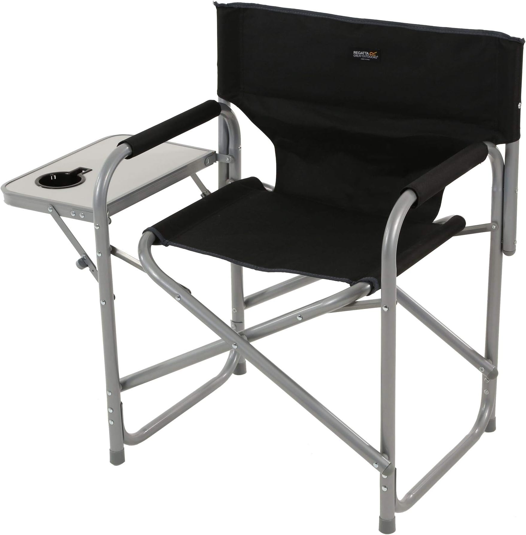 Sedile Steel Frame Director Folding Chair, Side Table and Cup Holder