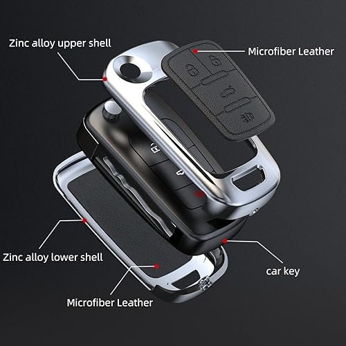 Miniatura 4 de Zinc Alloy Car Key Case Shell Fob for Buick for Chevrolet Cruze Aveo Trax for Opel Astra Corsa Meriva Zafira Antara J Keychain
