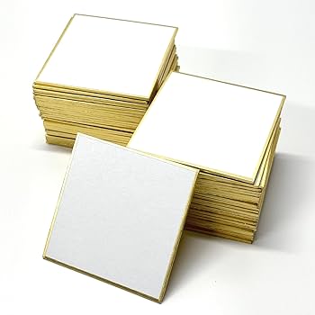 Amazon | ミニミニ色紙 50枚セット 76mm×76mm 豆色紙 手のひらサイズ