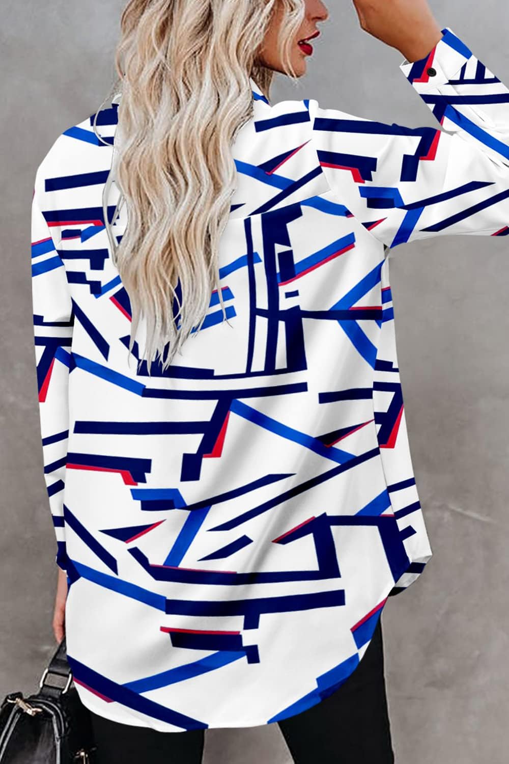 Magritta Women's Shirts Fashion Casual Loose Fit Long Sleeve Button Down Lightweight Collared Blouse Tops - Image 2