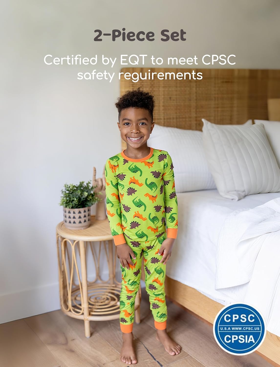 PATPAT Bamboo Viscose Pajama Sets for Toddler Boys & Girls Baby Kids, Ultra-soft Snug fit Pjs Sleepers for Birthday Holiday - Image 2