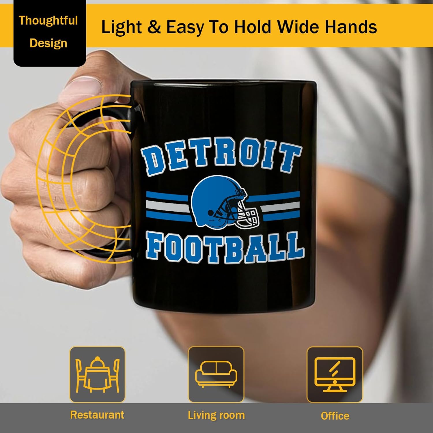 Football Fan Ceramic Coffee Mug Football Themed Best Men Birthday Husband Dad Novelty First Time Gag Stuff Great Naughty Pawpaw Grandson Christmas Unique Xmas Gift Accessories