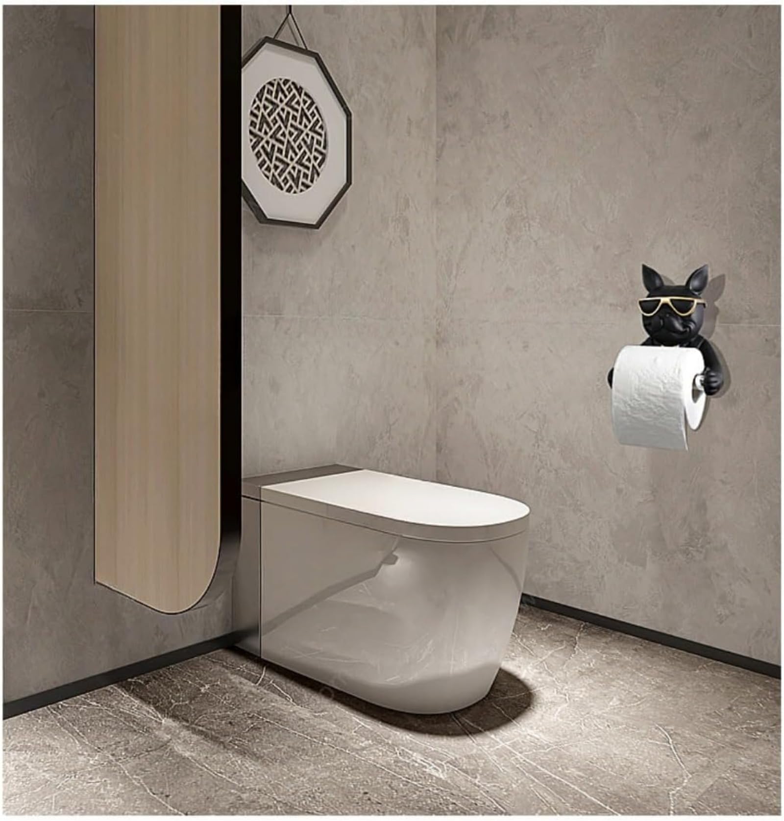 Amazon.co.jp: kxptso ブルドッグ トイレットペーパーホルダー・タオル