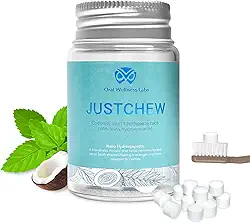 Pastilhas de pasta de dente – Nano hidroxiapatita, sem flúor e plástico, ecológico e adequado para viagens, creme dental clareador natural – Remineralize com NHA (1 frasco/1 mês